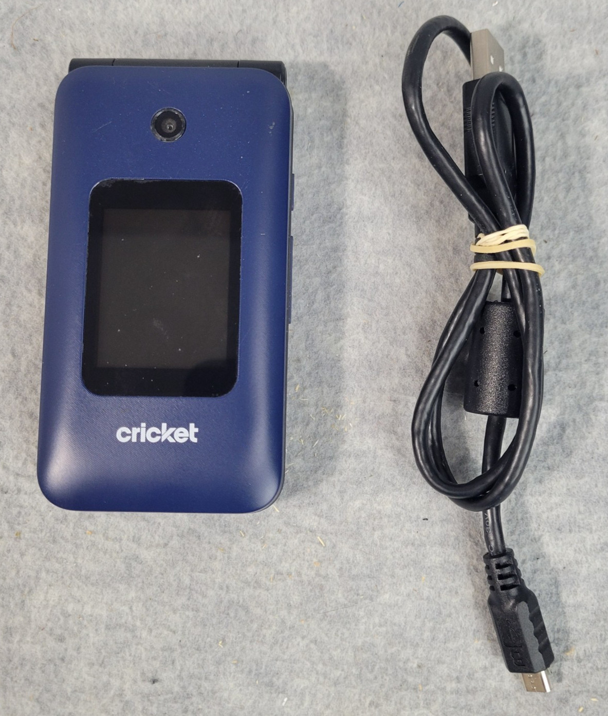 Cricket Wireless Debut Flex U102AC 4GB Blue Flip Phone TESTED & WORKING