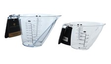 MASTERCLASS ANGLED PLASTIC MEASURING JUG SET OF 2 INCLUDES 1LTR & 400ML JUGS