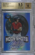 2017 Leaf Valiant Draft Moon Shots Blue 34/35 Brent Rooker BGS 9.5 Auto 0rm6