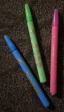 Y2K Millennium Pop-a-point Pencils Vintage Year 2000 Bensia Brand Set 3 Assort