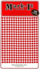 Mark-It! Sticker Dots 1/8" Diameter - Red