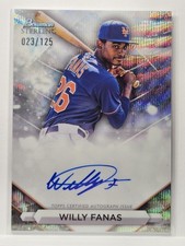 2023 Bowman Sterling Prospect Autographs Willy Fanas Wave Refractor /125