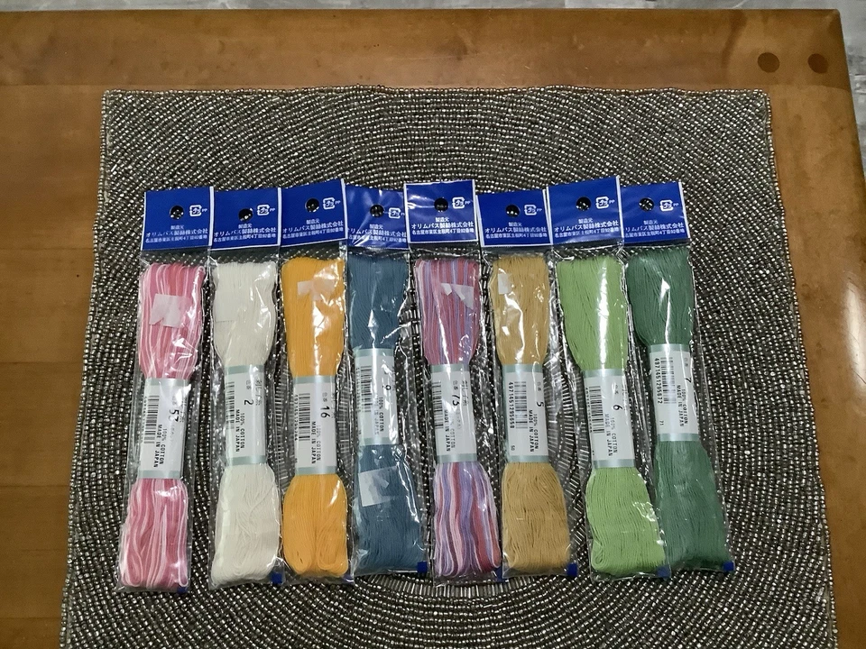 LOT: EIGHT 100% Cotton 40 Meters Skeins Each For Japanese Sashiko Embroidery - Image 3 of 4