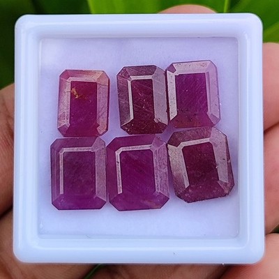 Unbehandelter natürlicher 49,30 ct zertifizierter südafrikanischer roter Rubi...