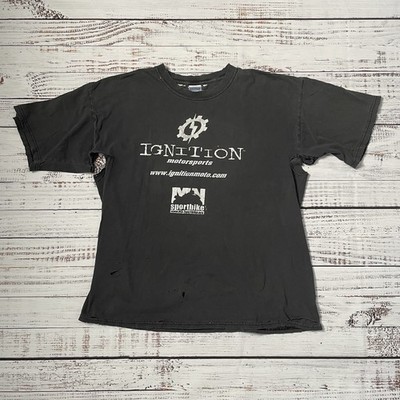 Vintage Ignition Motorsports Minnesota Faded Distressed T Shirt Mens XL Trashed