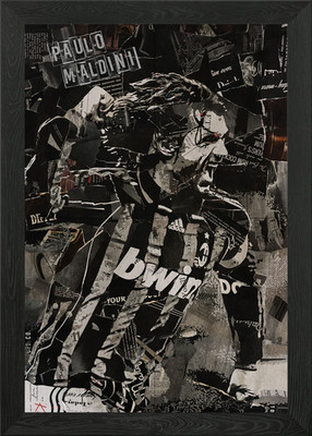 Collage Maldini gerahmtes Wandbild Poster Leinwanddruck Bild