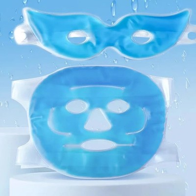 Face Cooling Gel Mask Hot Cold Therapy Ice Pack Skin Firming Spa Sleep Eye Mask