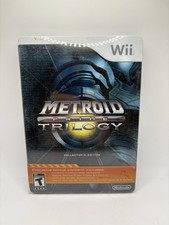 Metroid Prime Trilogy Nintendo Wii Steelbook *CASE & MANUAL ONLY* No Game