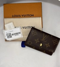 Louis Vuitton Brown Canvas Monogram 6-Key Card Case Holder AUTHENTIC Pre Owned