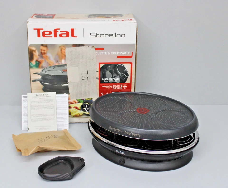 Tefal 2-in-1 Raclette Crep'party Store'Inn RE3208 schwarz, 1.050 Watt RE32081 - Bild 2 von 3