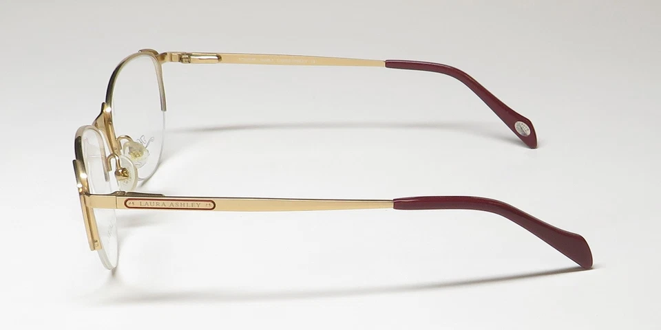 NUEVO MARCO DE GAFAS LAURA ASHLEY SARAH 2 ROJO 51-17-135 MEDIO BORDE OVALADO TITANIO Foto 4 de 4