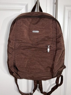 Baggallini Classic Nylon Backpack Convertible Zip Sling Travel Bag - Brown