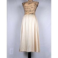 Vintage Vanity Fair Beige Antron III Nylon Lace Trim Half Slip Lingerie Large TT