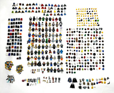 Lego Minifigures Huge Lot of Mini Figs + Accessories Hands Torso Visors Helmets