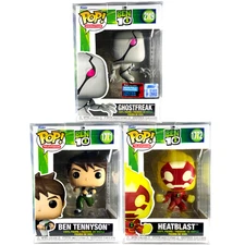 Funko BEN 10 SET: Ben Tennyson, Heatblast, Ghostfreak 2025 NY ComiCon Limited Ed