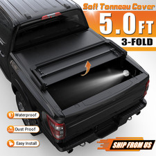 5ft 3fold Truck Bed Tonneau Cover For 05-26 Nissan Frontier 09-14 Suzuki Equator