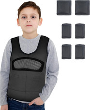 Compression Vest for Kids Large, Ages 10 Weighted Vest for Kids Including 6 R
