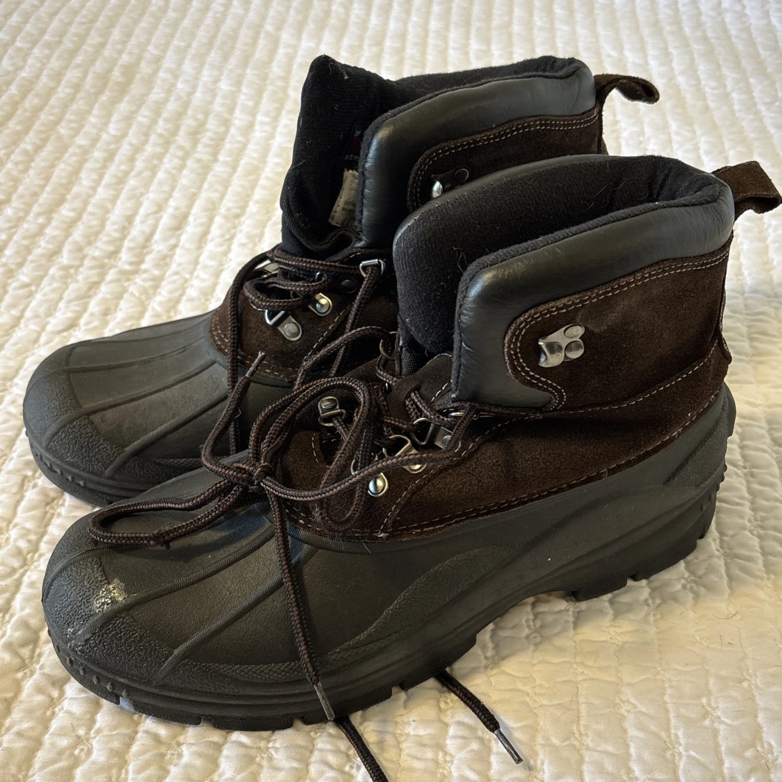 Old Mill Boots Mens 12 Thermolite Insulation Dupont Brown Leather Winter Work
