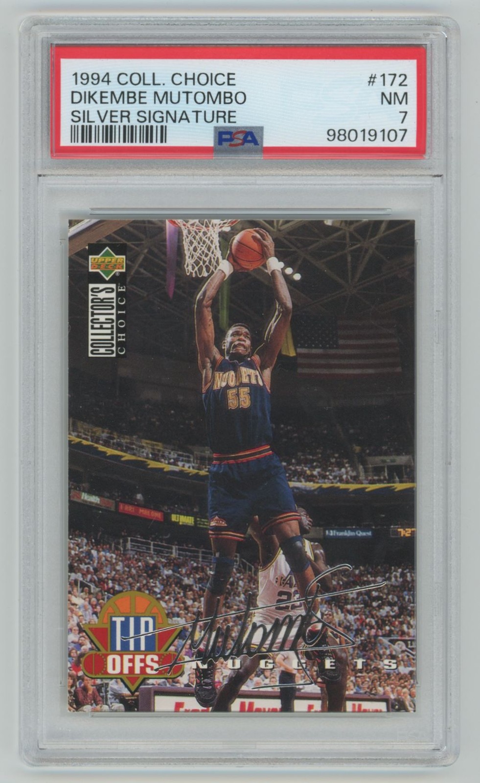 1994-95 UD Collector's Choice Dikembe Mutombo PSA 7 Denver Nuggets #172