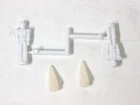 Vtg 1994   Power Rangers White Tigerzord  White Ranger mini-Figures & 2 Crystals