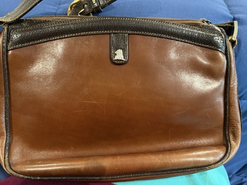 Scottish Terrier Leather Bag (has Small Gold Scottish terrier Emblem)