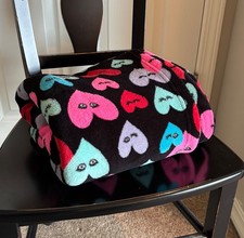 Fleece heart throw blanket for Valentine's- 48in by 60in