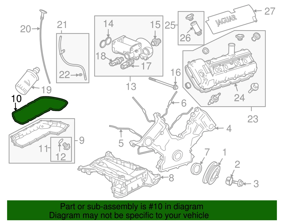 正品捷豹油盘垫片 S 型 XF XJ XK AJ89207 — 第 3/3 张图片