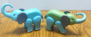 Vtg Fisher Price Little People Circus Train Poseable Elephants - Lot of 2