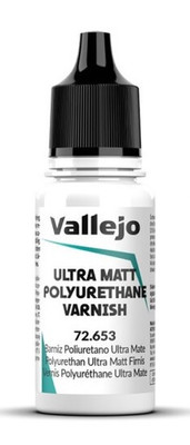 72653 Vallejo Game Color: Polyurethane Ultra Matt Varnish 18 ml.