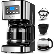 Kaffeemaschine mit Timer, Tropf-Stopp, 1.5L, 950W, Schwarz