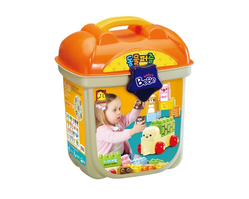 OXFORD Bebe Animal Puzzle Block Toy BB1341 Bricks Korea Building Block Set New