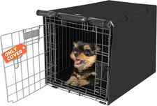 Double Door Dog Crate Cover - Polyester Pet Kennel Cover Fits 24 30 36 42 48 In
