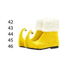 Elf Boots Costume Home Celebration Booties Christmas Shoes with Jingle Bells