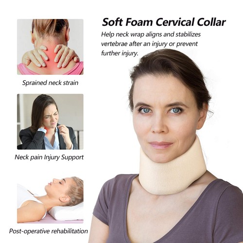 Soft Foam Neck Brace Universal Cervical Collar, Adjustable Neck Support Brace... - Picture 7 of 12