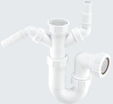 McAlpine Double Appliance Trap White 40mm XX94
