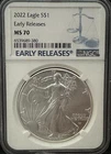 2022 Silver Eagle NGC MS70 Early Releases