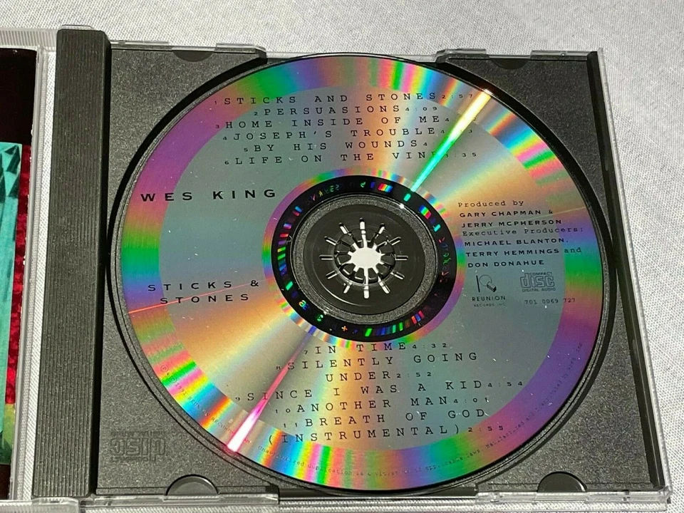 Wes King - Sticks & Stones - CD Album - 1991 Reunion Recorrds - 11 Worship Songs Foto 3 de 3