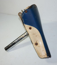 Sedile bici vintage San Marco blu bianco carico a molla così com'è per riparazione ricambi