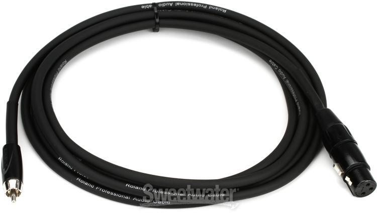 Roland Black Series XLR Female to RCA Interconnect Speaker Monitor 