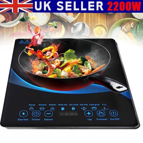 Portable 2200W Electric Induction Hob Single Cooker Hot Plate Hobs Cooking Stove - Picture 2 of 17