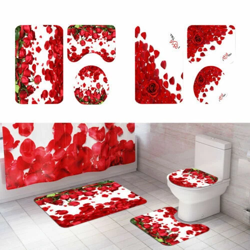 Rechteckige markenlose Badteppiche