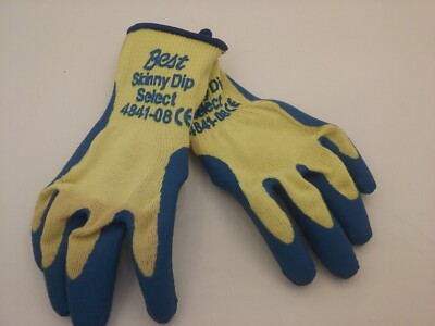BEST 4841-08 CUT RESISTANT SAFETY GLOVES W/ LATEX COATED PALMS, MEDIUM, NNB