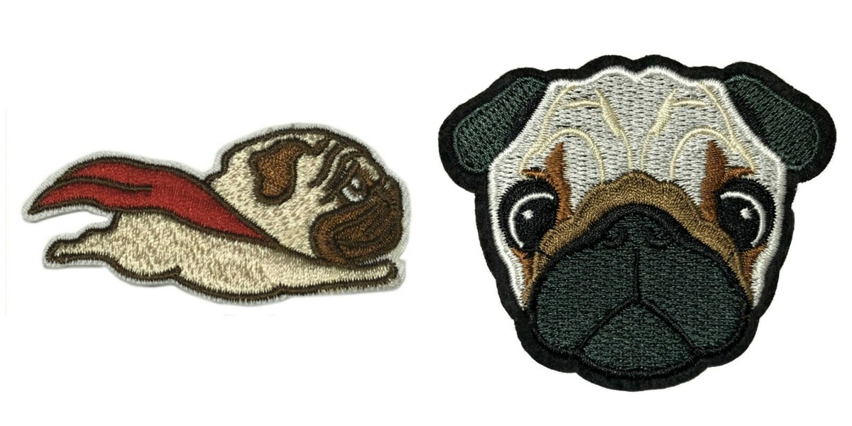 Dog Paw Patch – Embroidered Iron-on/Sew-on Applique – For Jackets, Bags, Vests