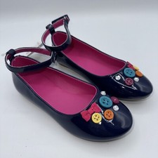 NWT 12 Gymboree FASHIONABLE FOX faux PATENT LEATHER Buttons Bows MARYJANE SHOES