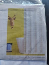  Room Essentials Blue White Grid Fabric Shower Curtain  72 in. X 72 in.