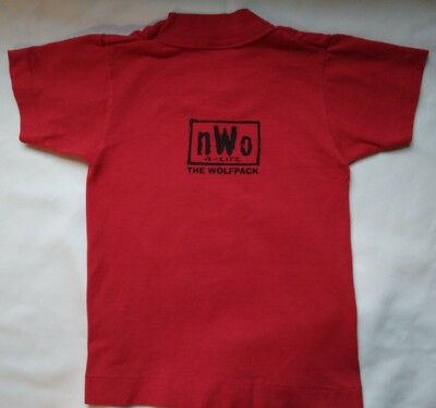 NWO The Wolfpack T Shirt Vintage 90s Pro Wrestling Size childs 2-4