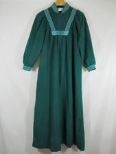 Vintage 70s 80s Sears At Home Wear Velour Zip Robe Women S Green Pocket Velvet