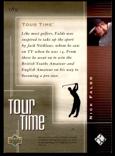 2001 Upper Deck Nick Faldo #189 - Picture 2 of 2