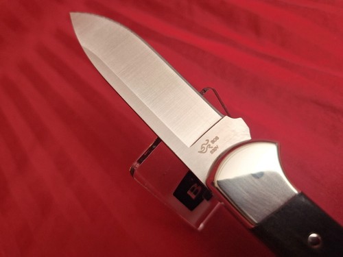 New Buck 112 Drop Point Knife Nickel Silver Ebony S30V Leather Sheath - Picture 16 of 21
