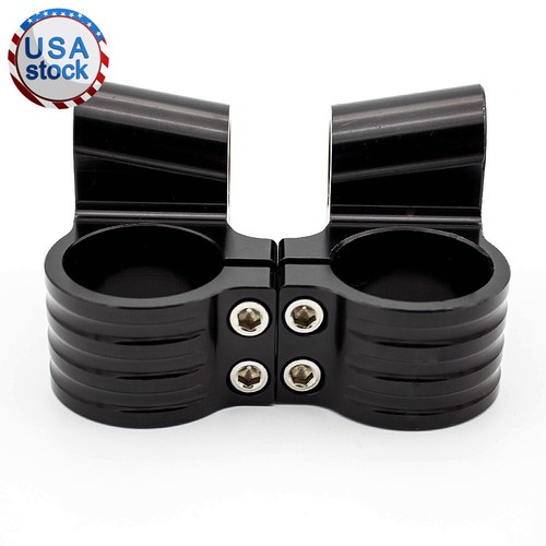 Motorcycle 33mm Riser Fork Clip on Clip-ons Handlebar Heads Mount Clamp - Zdjęcie 3 z 9
